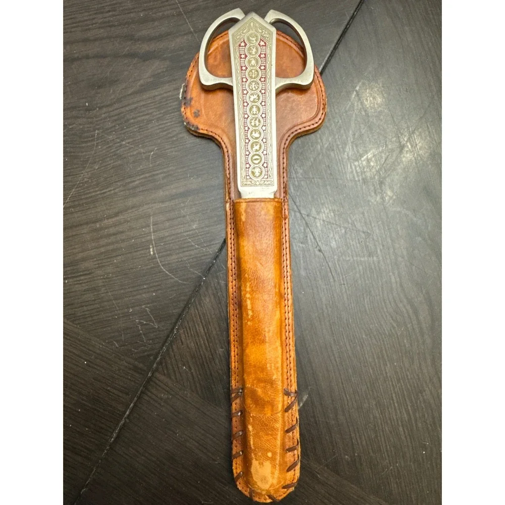 Vintage Ad-Craft Solingen Germany Zodiac Letter Opener and Scissors Desk Set